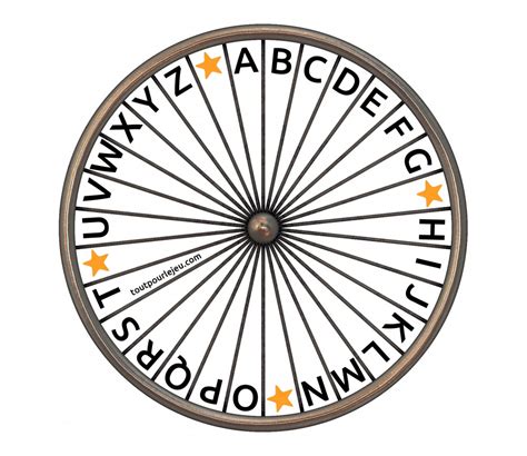 roulette alphabet petit bac|Faites tourner la roue de A à Z .